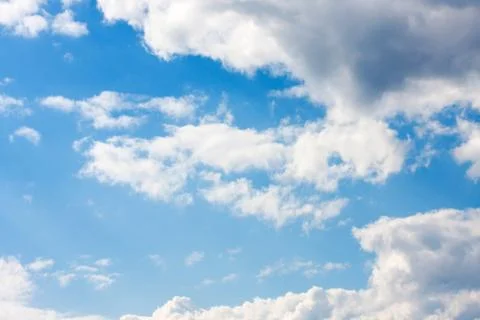Blue sky with clouds, close up Stock Photos