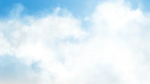 Blue Sky with Clouds, Close, Zoom inside Clouds, Shiny Day BG, Motion Backgr Stock Footage 135359512