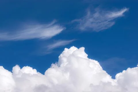 Blue sky with clouds closeup for background or backgrop nature concept Stock Photos