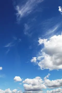 Blue sky with clouds closeup Stock Photos
