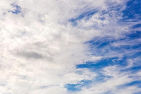 Blue sky with clouds closeup Stock Photos