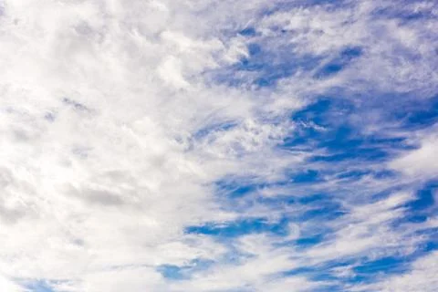 Blue sky with clouds closeup Stock Photos
