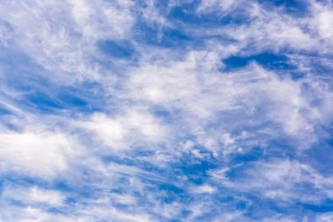 Blue sky with clouds closeup Stock Photos