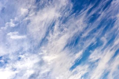 Blue sky with clouds closeup Fotos de archivo