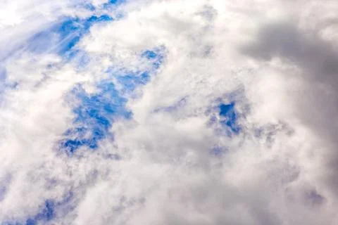 Blue sky with clouds closeup Stock Photos