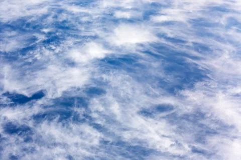 Blue sky with clouds closeup Stock Photos
