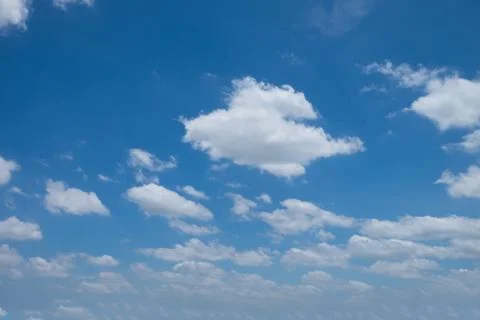 Blue sky with clouds closeup Stock Photos