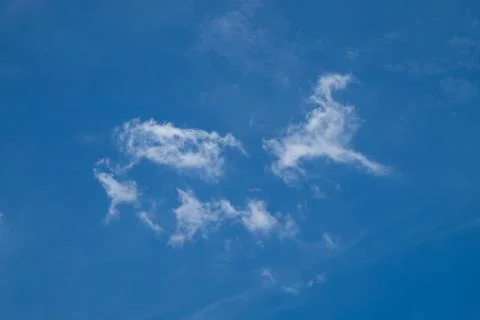 Blue sky with clouds closeup Stock Photos