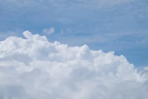Blue sky with clouds closeup Fotos de archivo