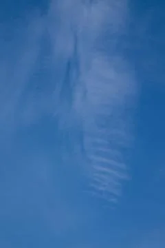 Blue sky with clouds closeup Stock-Fotos