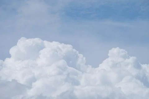 Blue sky with clouds closeup Fotos de archivo