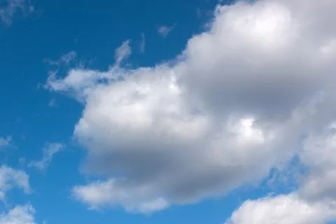 Blue sky with clouds closeup Stock Photos