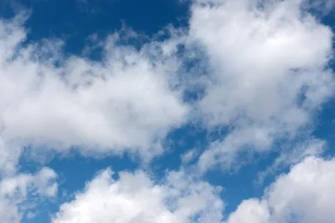 Blue sky with clouds closeup Stock Photos