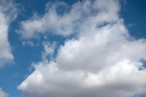 Blue sky with clouds closeup Stock Photos