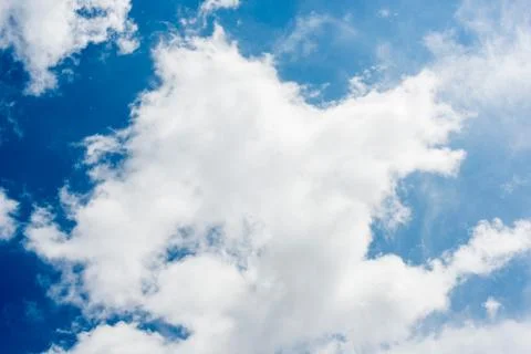 Blue sky with clouds closeup Stock Photos