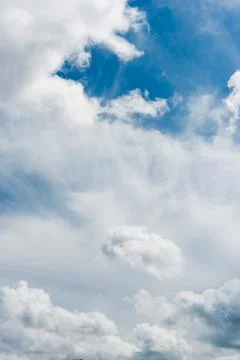 Blue sky with clouds closeup Stock Photos
