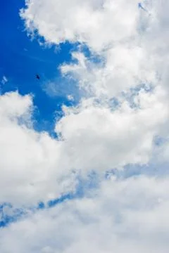 Blue sky with clouds closeup Stock Photos