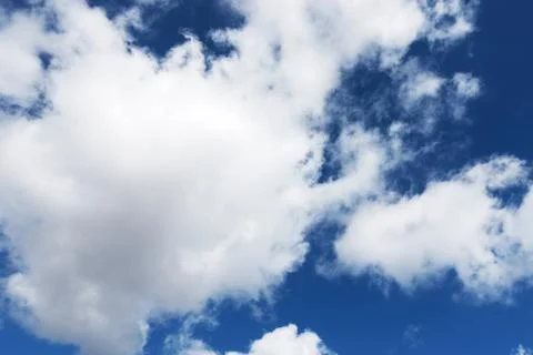 Blue sky with clouds closeup Stock Photos