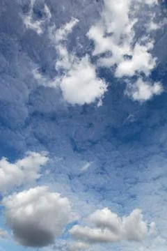 Blue sky with clouds closeup Stock Photos