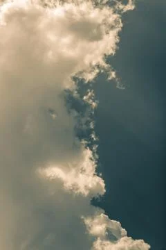 Blue sky with clouds closeup Foto stock