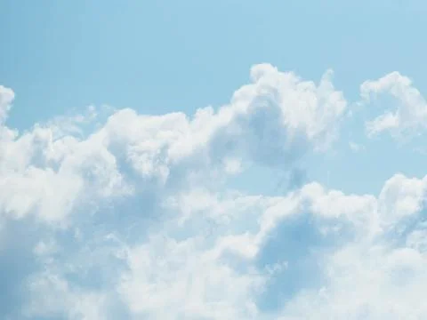 Blue sky with clouds closeup Stock Photos