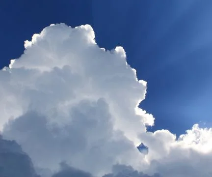 Blue sky with clouds closeup Stock Photos