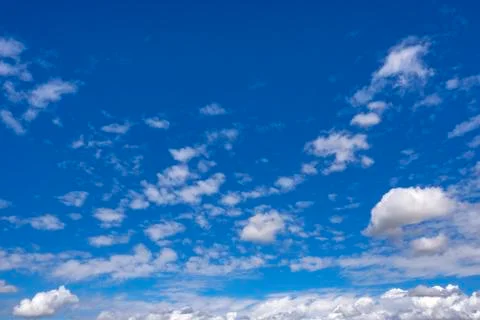 Blue sky with clouds closeup Stock Photos