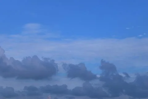Blue sky with clouds closeup Stock Photos