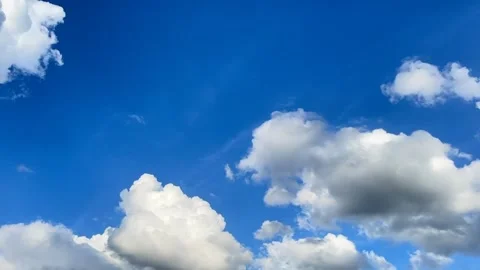 Blue sky with clouds. Cloud time lapse nature background. Stock Footage 154164601