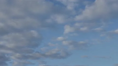 Blue sky with clouds. Clouds move fast. Time lapse fast motion Stock Footage 239340985