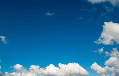 Blue sky with clouds, cloudy skyscape background photo Stock Photos