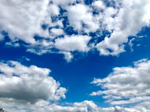 Blue sky with clouds day Stock Photos