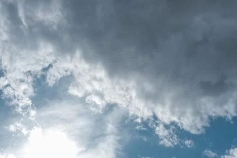 Blue sky with clouds in daytime Stock Photos