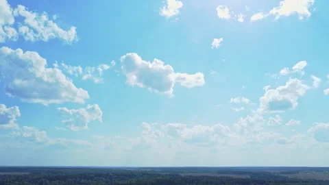 Blue sky with clouds during the day Stock Footage 281239827