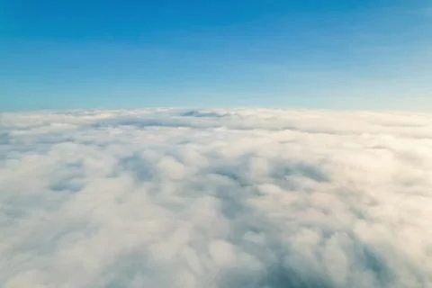 Blue sky with clouds fluffy cloud in the blue sky background nature background Stock Photos