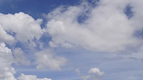 Blue sky with clouds formation in slow motion scenery. Video stock 121694405