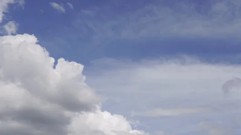 Blue sky with clouds formation in slow motion scenery. Video stock 121694414