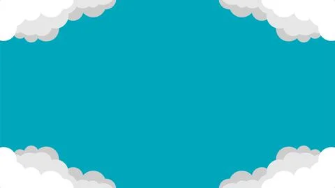 Blue sky with clouds frame vector image Stock Illustration