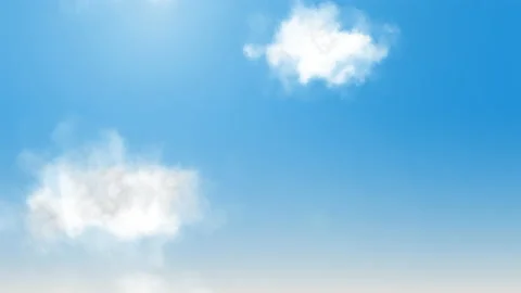 Blue Sky with Clouds Going Down at a Shiny Day, Seamless Loop, 4k resolution Stock Footage 135359123