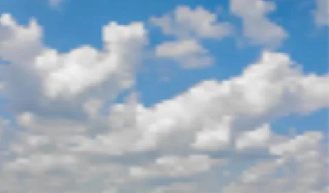 Blue sky in the clouds. Gradient mesh. Editable vector illustration Stock Illustration