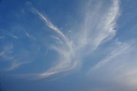 Blue sky with clouds horizontal image Stock Photos