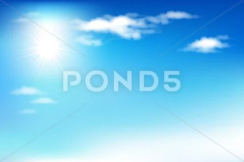 Blue sky with clouds Stock Illustration