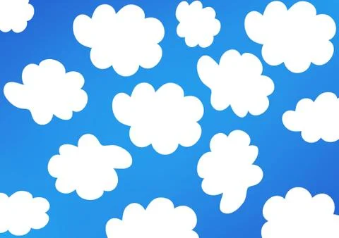 Blue sky with clouds Stock Illustration