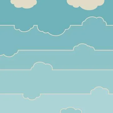 Blue sky with clouds. Stock Illustration