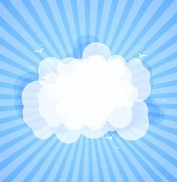 Blue sky with clouds. Stock Illustration