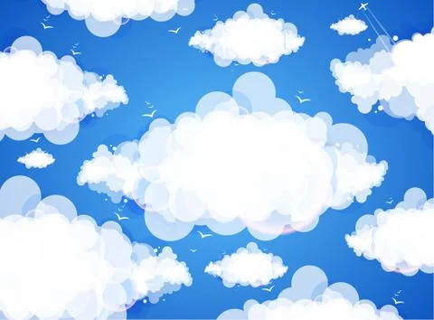 Blue sky with clouds. Stock Illustration