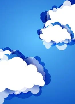 Blue sky with clouds. Stock Illustration