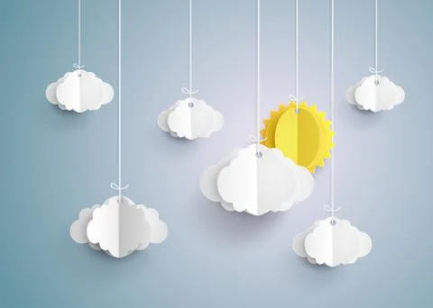 Blue sky with clouds. Stock Illustration