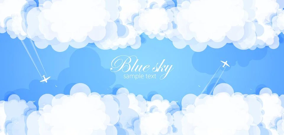 Blue sky with clouds. Stock Illustration