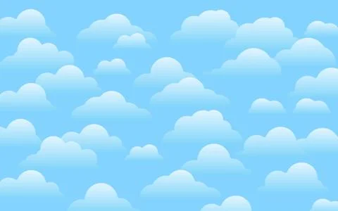 Blue sky clouds landscape air background vector Stock Illustration